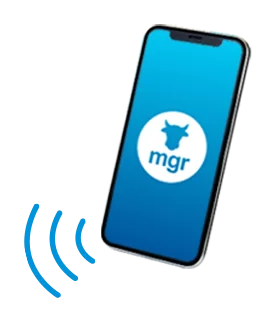 Aplicación MGR conectada por Bluetooth a las balanzas Prix Rebanho y MGR 4000 Campo